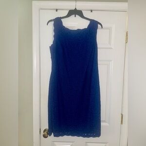 Adrianna Papell Royal Blue Lace Mini Dress